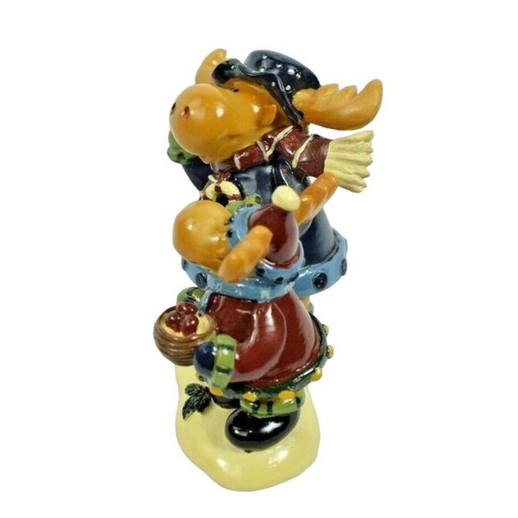 Akcents Snow Buddies Moose 5in Tall Holiday Figurines with Box - Picture 3 of 11